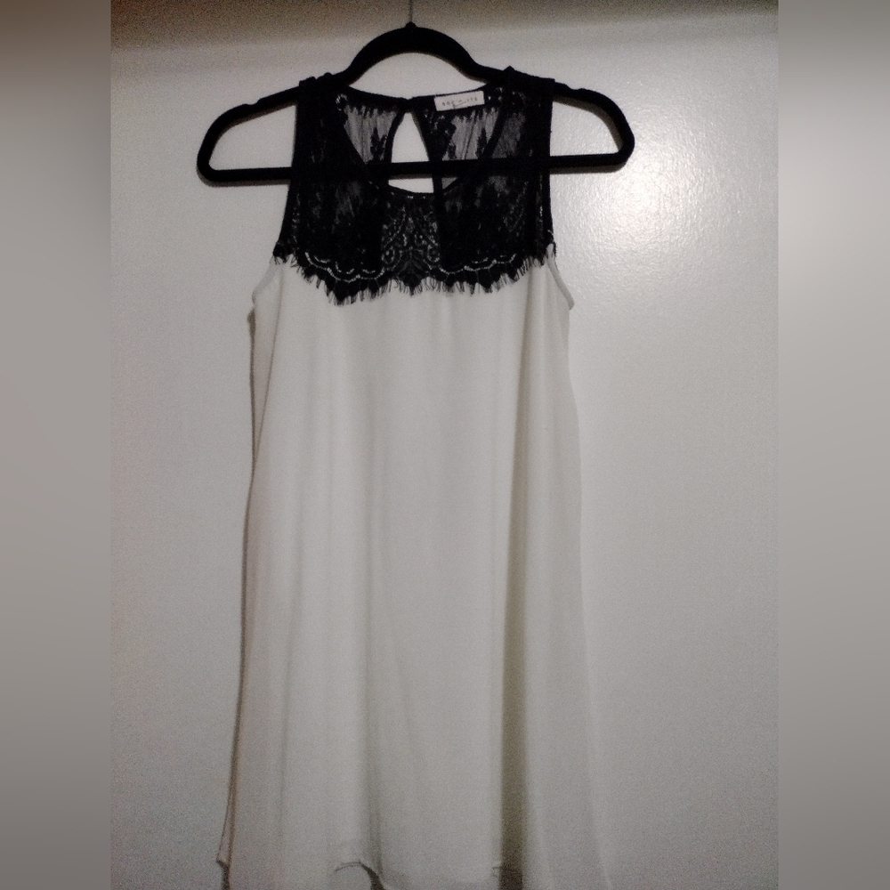 Socialite Dress with Black Lace Trim